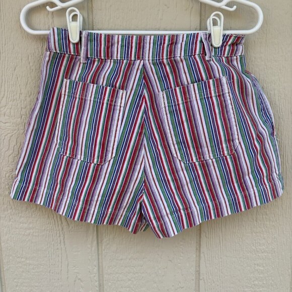 Urban Outfitters BDG Lisbon Shorts Womens 2 Rainbow Striped Summer Festival Boho - Picture 4 of 8